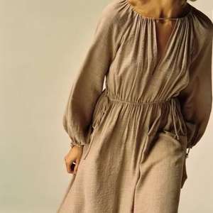 Maxi Abiti in <span class=keywords><strong>Lino</strong></span> Naturale Abbigliamento Bianco da Spiaggia Lunghi Personalizzati per <span class=keywords><strong>Donna</strong></span> Autunno Casual a Portafoglio Estivi - Product Image 3