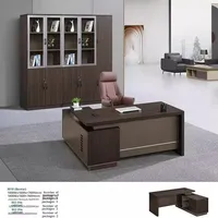 Set Scrivania Direzionale e Sedia Ergonomica in MDF per Ufficio Domestico e Commerciale - Vendita all'Ingrosso