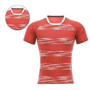 Nuevo Uniforme de Rugby Deportivo de Alta Calidad, Camiseta de Rugby con Cuello en V y Media Manga, Sublimada, para Equipos de Adultos - Product Image 5