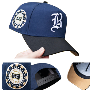 Nouvelles casquettes New Era originales <span class=keywords><strong>de</strong></span> haute qualité, 6 panneaux, visière plate, unisexe, réglables, avec broderie 3D personnalisée, en denim, velours, <span class=keywords><strong>PVC</strong></span>, ethnique - Product Image 1