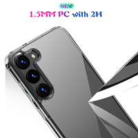 Casing HP Transparan Anti Benturan Akrilik TPU Sederhana untuk Samsung S23