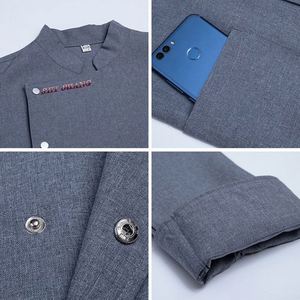 Vestes uniformes pas chères pour la cuisine des restaurants, vêtements de travail pour hommes et femmes, vestes de chef personnalisables - Product Image 4