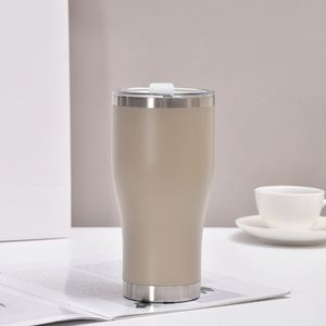 40oz Large Curve Tumbler Powder Coated Gradient <b>Double</b> <b>Wall</b> Vacuum Insulated Stainless Steel Mug with Lid - Product Image 6