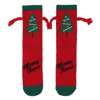 Nouveau 2024 tenant les mains chaussettes couples magnétiques chaussettes d'équipage noël drôle poignée automne et hiver hommes et femmes chaussettes