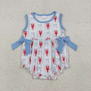 Combinaison à volants pour bébé fille nouveau-né, en coton et élasthanne, imprimé, décontractée, avec fermeture éclair, vêtements pour bébé - Product Image 2