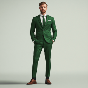 Traje de Tres Piezas para Hombre, Diseño Slim Fit, Blazer Cruzado, Chaleco y Pantalones de Vestir, para Bodas, Novios y Negocios - Product Image 1