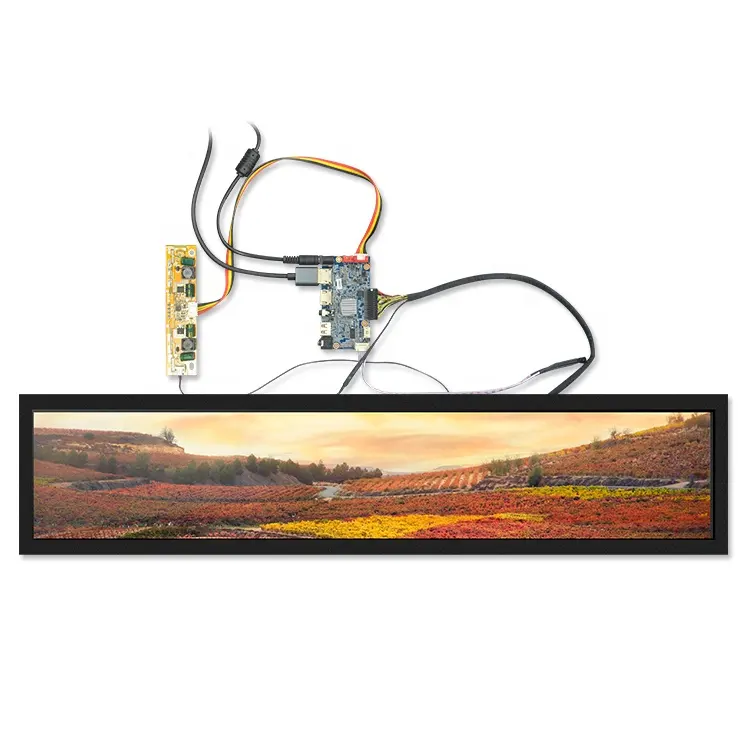 Écran LCD taille 20x28 pouces, barre extensible, haute luminosité pour Bus, métro, supermarché et supermarché, écran publicitaire