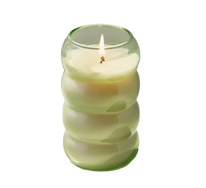Tazza di candela ondulata <span class=keywords><strong>in</strong></span> <span class=keywords><strong>vetro</strong></span> resistente al calore colorato su misura per cera di candela - Product Image 3
