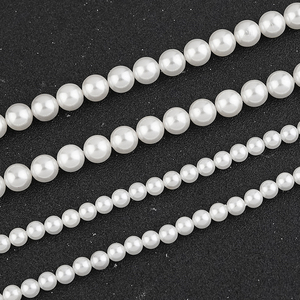 Wholesale Different Size High Quality Circle Natural White Freshwater <strong>Pearl</strong> Beads Strands Jewellery for Gift