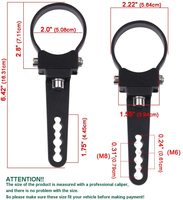 Support de fixation pour barre de protection, barre anti-choc, barre de toit, cage de protection pour camions, kit de support pour barre lumineuse LED HID, tube en aluminium de 2 pouces