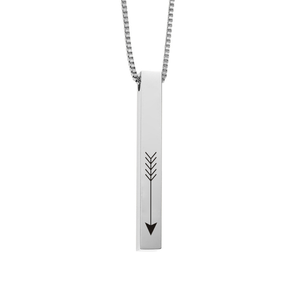 สร้อยคอแท่งเงินจูงใจสำหรับคู่รักขนาด5*40มม. สินค้าขายดี - Product Image 1