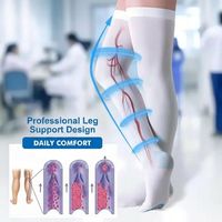 Chaussettes de compression respirantes à gradient, hauteur genou, pour les longs voyages, la tenue debout prolongée et le confort quotidien