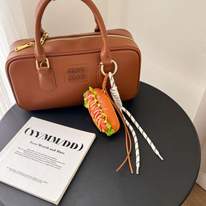 Cute PU Simulation Hot Dog Sausage Bread Keychain Creative Food Bag Charm Car Key <b>Ring</b> Women Bag Accessories Wholesale Gift - Product Image 4