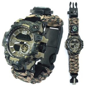 Durable Paracord Outdoor Emergency Gear Multifunctional <strong>Survival</strong> <strong>Watch</strong> - Product Image 1