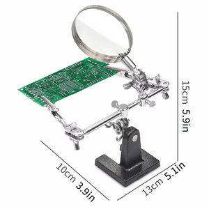 Loupe de soudage 3,5X 12X avec support pour carte de circuit imprimé et pince auxiliaire pour fer à souder - Vente en gros - Product Image 1