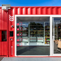 Conteneur Commercial Personnalisé 20FT, Showroom Extérieur, Magasin de Snacks, Centre Commercial, Prix Usine, Boutiques de Rue Industrielles