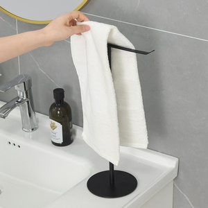 Portasciugamani mentale a forma di T a forma di verticale per uso domestico portasciugamani <span class=keywords><strong>da</strong></span> bagno in metallo resistente - Product Image 4