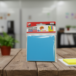 Blocs-notes fluorescents Erpsl 90x90mm 100 feuilles, fournitures de bureau adhésives - Product Image 2