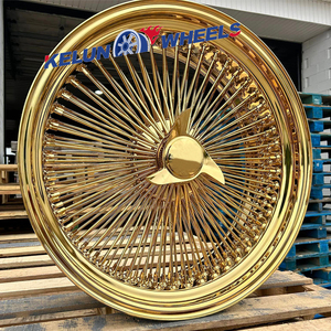 定制FORGIATO车轮26x9/10金轮旧学校黑斑羚卡布里斯弯刀辐条钢丝轮 - Product Image 6