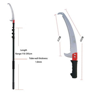 Cortador de ramas de árbol Qiyun de 14 pies con poste telescópico de aluminio para herramientas de jardín, recortador de árboles, mango largo ajustable - Product Image 3