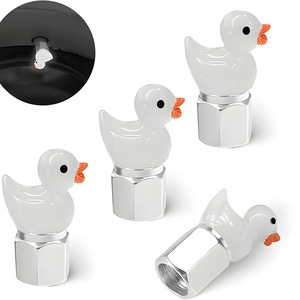 Car Tire Duck Valve <b>Caps</b> Aluminum Tubeless Air <b>Dust</b> Cover For Car General Size American Mouth - Product Image 3