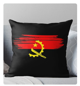 Capa de Almofada Decorativa Quadrada de Poliéster Macio com Bandeira de Angola, Lavável, para Sofá, Cama e Carro – Atacado - Product Image 4