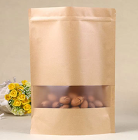 Pochette en papier kraft mat personnalisée avec fermeture éclair refermable pour les grains de café entiers et l'emballage du café torréfié