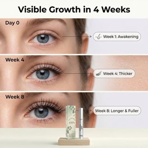 Großhandel Veganes Wimpernwachstumsserum Rizinusöl Dermatologisch Getestet Verlängerndes Kräuter-Feuchtigkeitsmittel OEM/ODM Individuelles Logo - Product Image 3