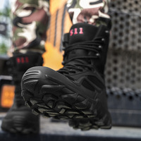 Nouvelles bottes de combat tactiques pour hommes, grande taille, montantes, en tissu mesh, pour forces spéciales, désert et randonnée en extérieur