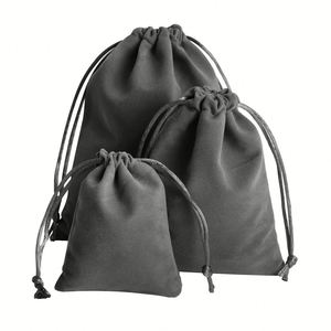Vente en gros de pochettes en velours personnalisées avec logo, sacs en velours à cordon pour bijoux, pour cadeaux - Product Image 2