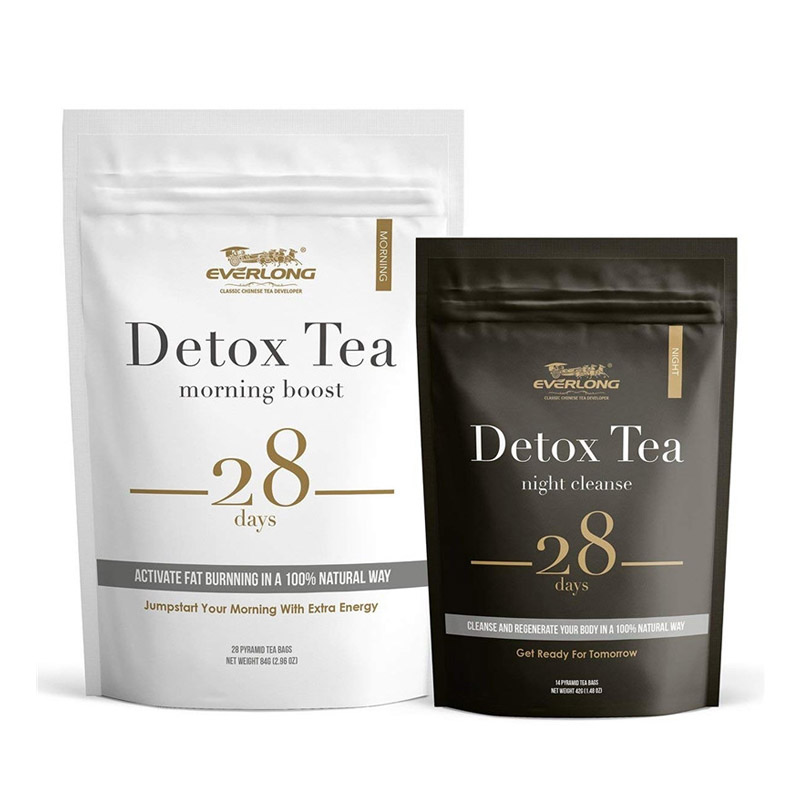 Private Label 28 Days Morning and Night Weight Loss Slimming Tea Detox Flat Tummy Tea