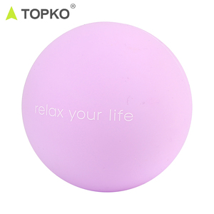 Bola de masaje de lacrosse de silicona azul Rosa ecológica con impresión láser de alta calidad TOPKO - Product Image 3