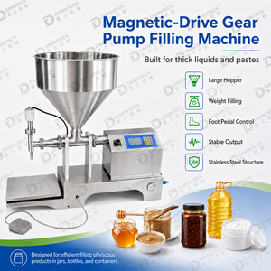 Semi-Automatic Piston Weighing Filling Machine Food Grade 304 Stainless for High Viscosity Honey Paste Sauce Ketchup Cream Peanu - Product Image 4