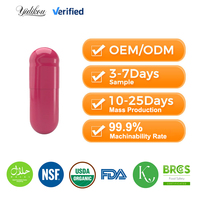 Emballage pharmaceutique, meilleure qualité halal, capsules végétales vides en HPMC de couleur rouge, coquilles rigides, taille 4