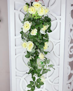Rosette artificielle tenture murale <span class=keywords><strong>fausse</strong></span> fleur salon <span class=keywords><strong>orchidée</strong></span> hôtel décoration plafond suspendu vignes en plastique pour mariage - Product Image 6