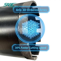 Foret diamanté à segment Arix UNC 1-1/4" pour béton armé et maçonnerie, soudé au laser, pour perçage humide et sec, 52-600 mm, SANG