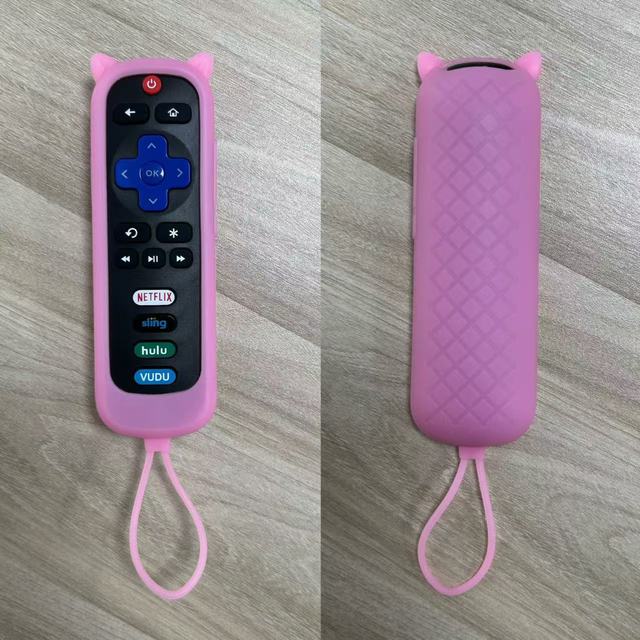 Home TV Luminous Remote Control Fixed Code Silicone Anti-Shock Thickened Soft Cat Ear Protective Cover