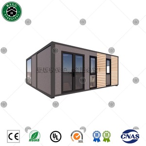 Maison préfabriquée pliable et extensible de 20 pieds ou 40 pieds, maison modulaire mobile avec extérieur en bois moderne - Product Image 2