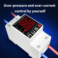 Relais de protection de courant CA réglable 63A 230V avec régulateur de sur/sous-tension et affichage LED, montable sur rail DIN SVC pour fréquence 50Hz
