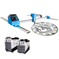 Machine de découpe de métaux en acier au plasma oxy-flamme CNC Huayuan LGK 63A Puissance de découpe 120 160 200A Rails doubles