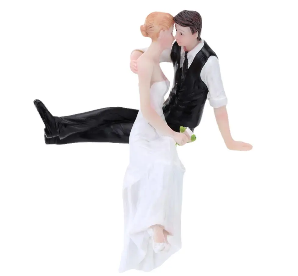 शादी के केक गुड़िया सजावट वेलेंटाइन डे उपहार दूल्हा दुल्हन राल शिल्प शादी की आपूर्ति शादी की सजावट की आपूर्ति