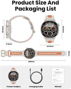 Reloj Inteligente Deportivo GPS OEM S666 de 1.43 Pulgadas con Monitor de Frecuencia Cardíaca, Detector de Oxígeno en Sangre, Resistente al Agua IP68, Rastreador de Actividad Física Android - Product Image 6