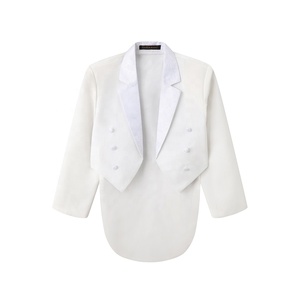 Abito da battesimo in smoking classico per ragazzo personalizzato abiti da battesimo per bambino e ragazzo <span class=keywords><strong>Blazer</strong></span> Beige camicie bianche pantaloni con cravatta a papillon per 2-7 anni - Product Image 2