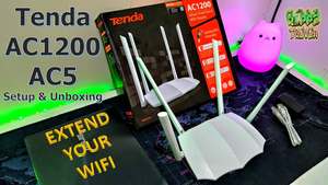 เราเตอร์ <span class=keywords><strong>Tenda</strong></span> AC5S กำลังส่งสูง AC1200 แบบดูอัลแบนด์ 2.4G 5G ไร้สาย พร้อมพอร์ต RJ45 ติดผนัง 4 เสาอากาศ สำหรับบ้าน ระบบสมาร์ท รับประกัน 12 เดือน - Product Image 2