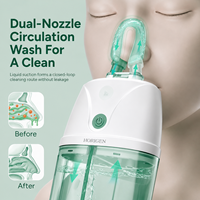 Irrigador Nasal Eléctrico Avanzado de Doble Boquilla, Enjuague Salino para Senos Nasales, 4 Modos, Resistente al Agua IPX7, Carga Magnética, Ayuda para la Higiene Nasal