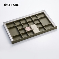 SH-ABC Tiroir de rangement à fermeture douce pour bijoux, en PU personnalisé, pour armoire, organisateur de bijoux dissimulé pour placard, accessoires vestimentaires