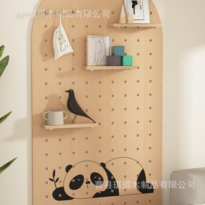 Estante de pared Qiqi con diseño de elefante, estante de almacenamiento rectangular de madera para sala de estar, recibidor - Product Image 4