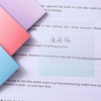 Bloc-notes adhésif transparent en gros avec paillettes diamantées, papeterie créative pour étudiants