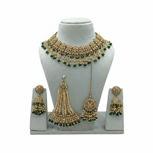 Royal White Alloy Ethnic Pearl Kundan Bridal <b>Set</b> Heavy <b>Gold</b> Plated Choker Handcrafted Engagement Anniversary Wedding Party Gift - Product Image 2
