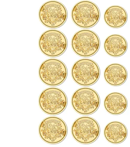 MKZ Vintage Gold Sewing Buttons Gold Buttons for Blazer Brass Buttons for Blazer Suits Jacket 15mm 18mm 21mm 25mm